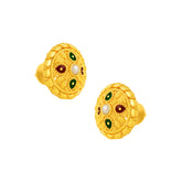 22k Yellow Gold MeenakariOrnamental Earrings with gold weight of 4.22g